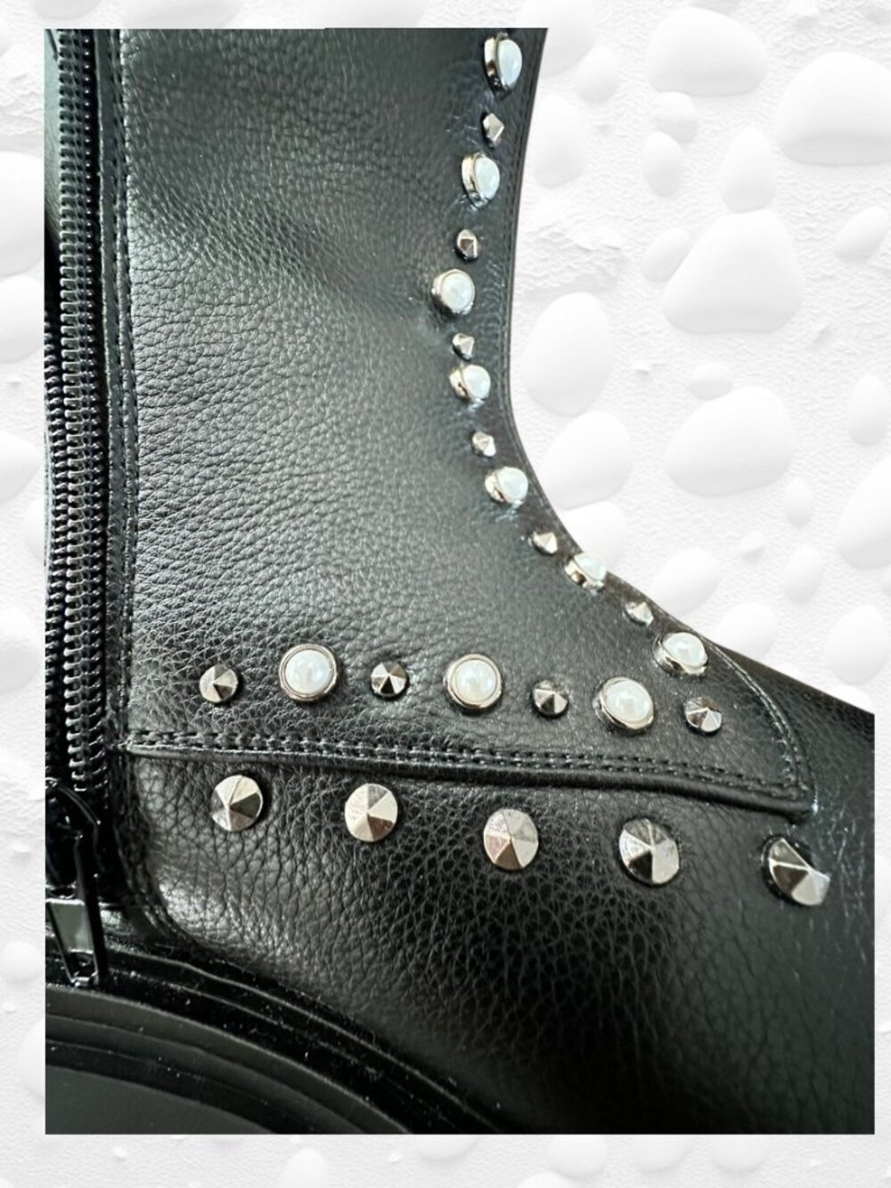 Penningtons Black Studded Boots – Size 10 WW (Wide Width) - Picture 5 of 8